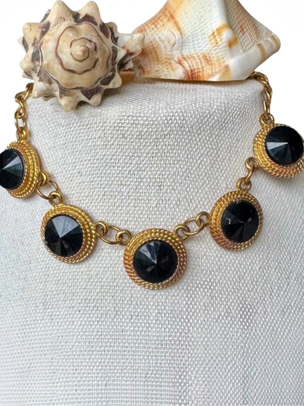 Black Faceted Connector Links Beaded Spacers Necklace Components Jewelry Making